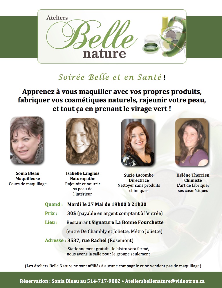 Atelier Belle Nature : Belle et en SantÃ©